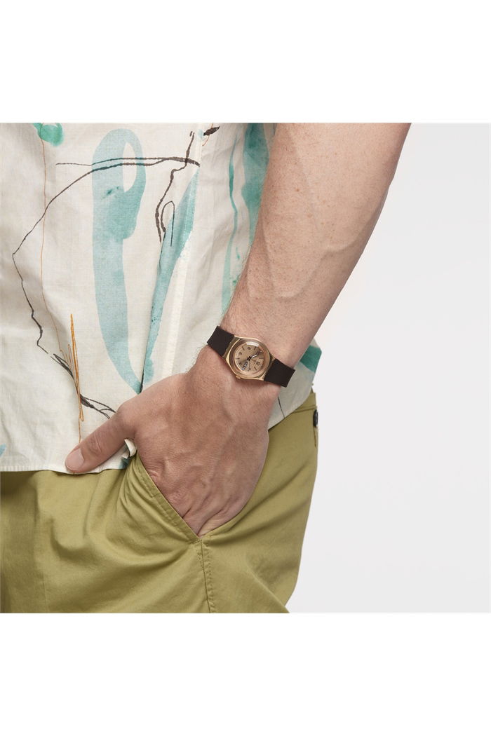 Swatch Irony Brownee Kadın Silikon Kayış Saat Ylg701