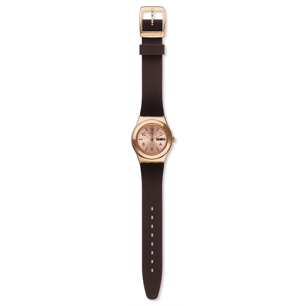 Swatch Irony Brownee Kadın Silikon Kayış Saat Ylg701