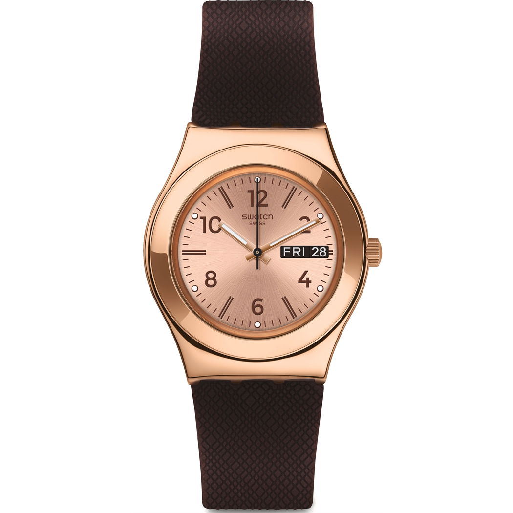 Swatch Irony Brownee Kadın Silikon Kayış Saat Ylg701