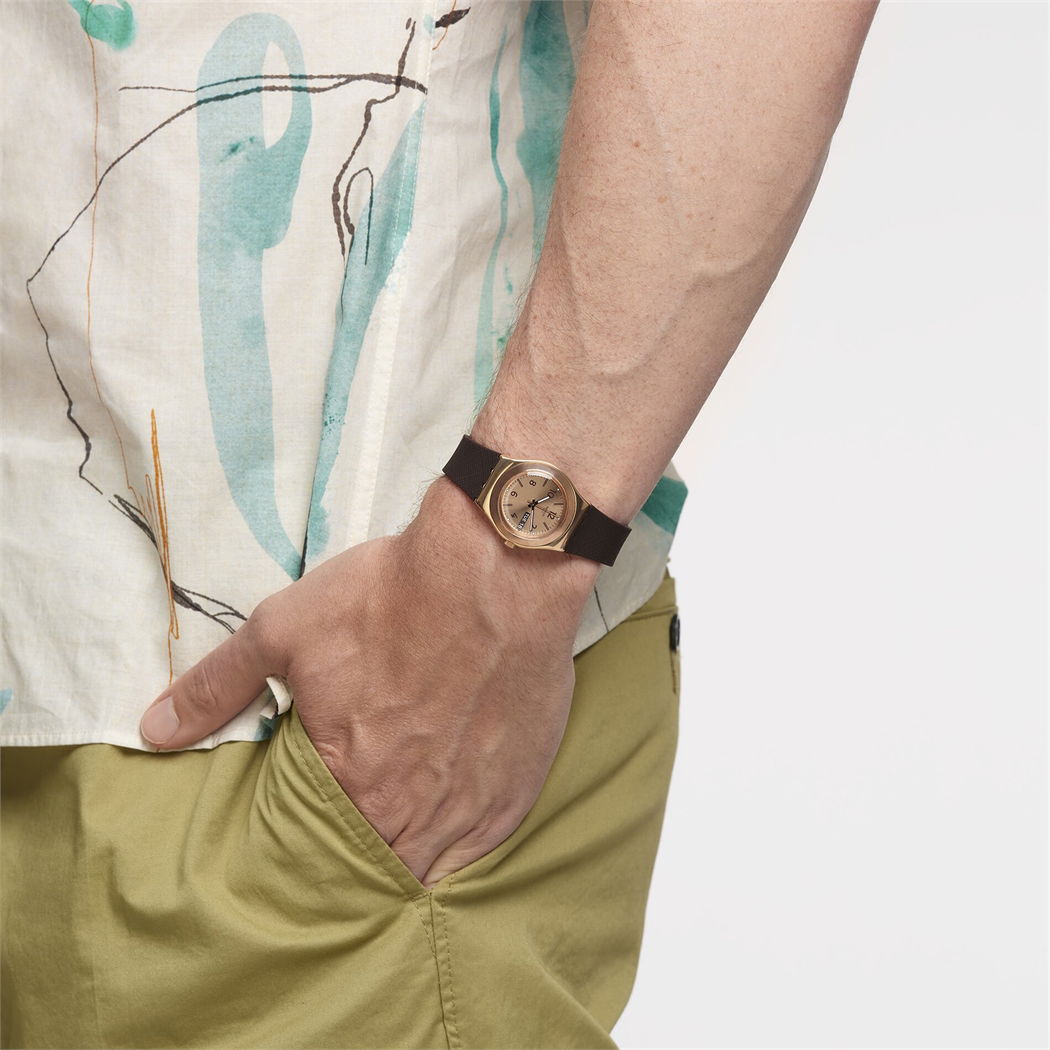 Swatch Irony Brownee Kadın Silikon Kayış Saat Ylg701