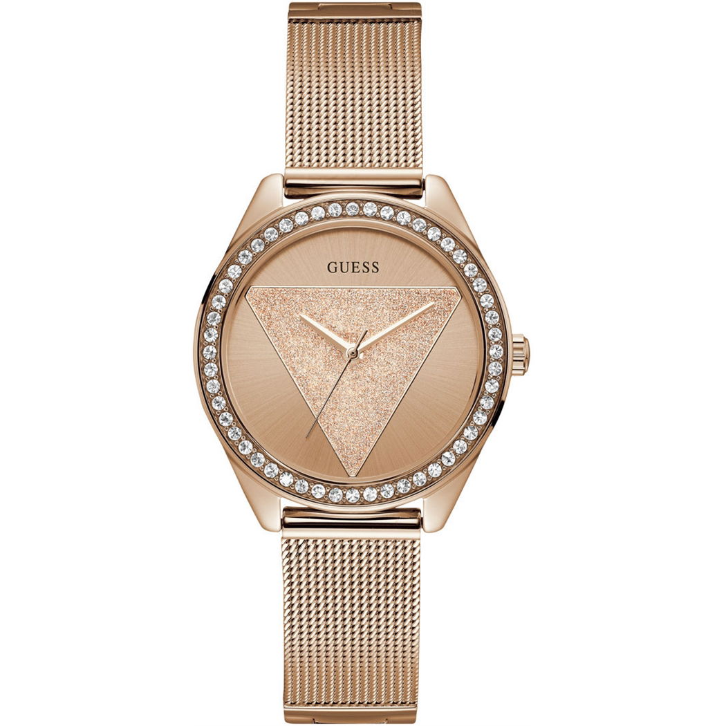 Guess Guw1142l4 Bayan Taşlı Hasır Kol Saati