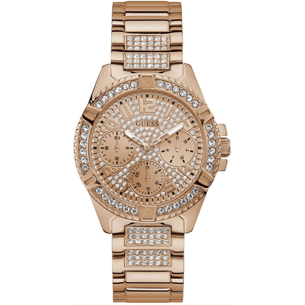 Guess Guw1156l3 Bayan Rose Gold Taşlı Kol Saati