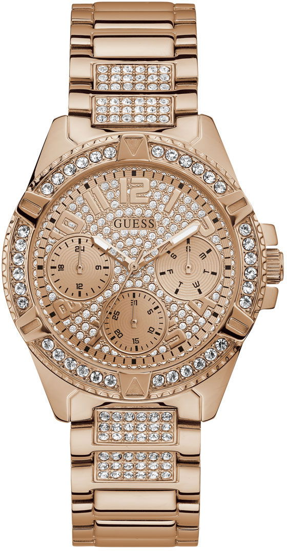 Guess Guw1156l3 Bayan Rose Gold Taşlı Kol Saati