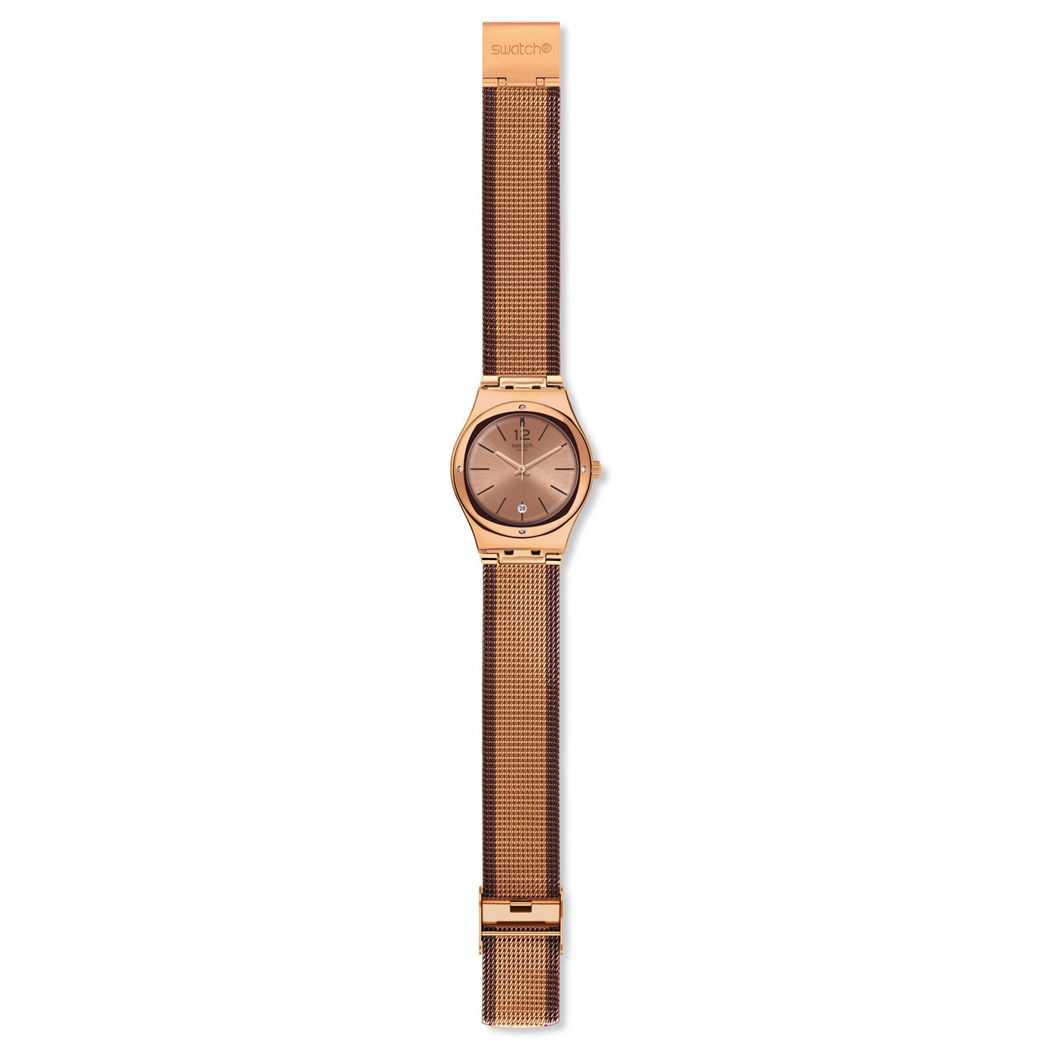 Swatch YLG408M Rose Gold Hasır Bayan Kol Saati 