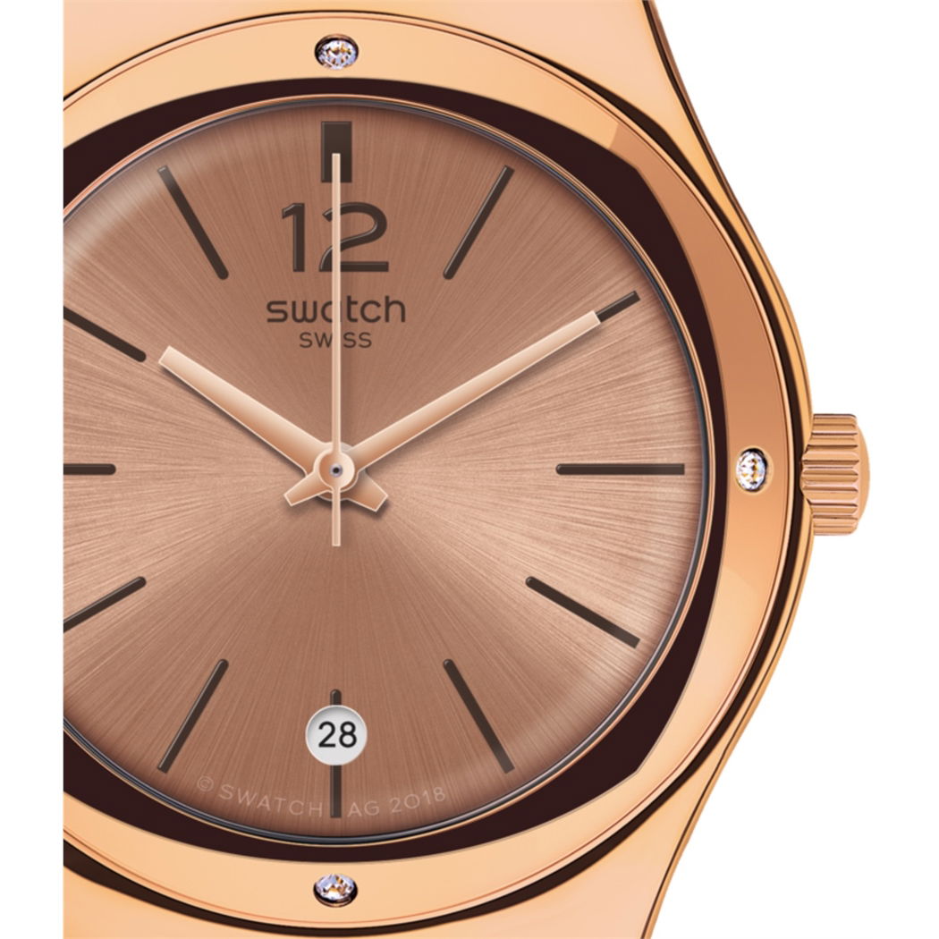 Swatch YLG408M Rose Gold Hasır Bayan Kol Saati 