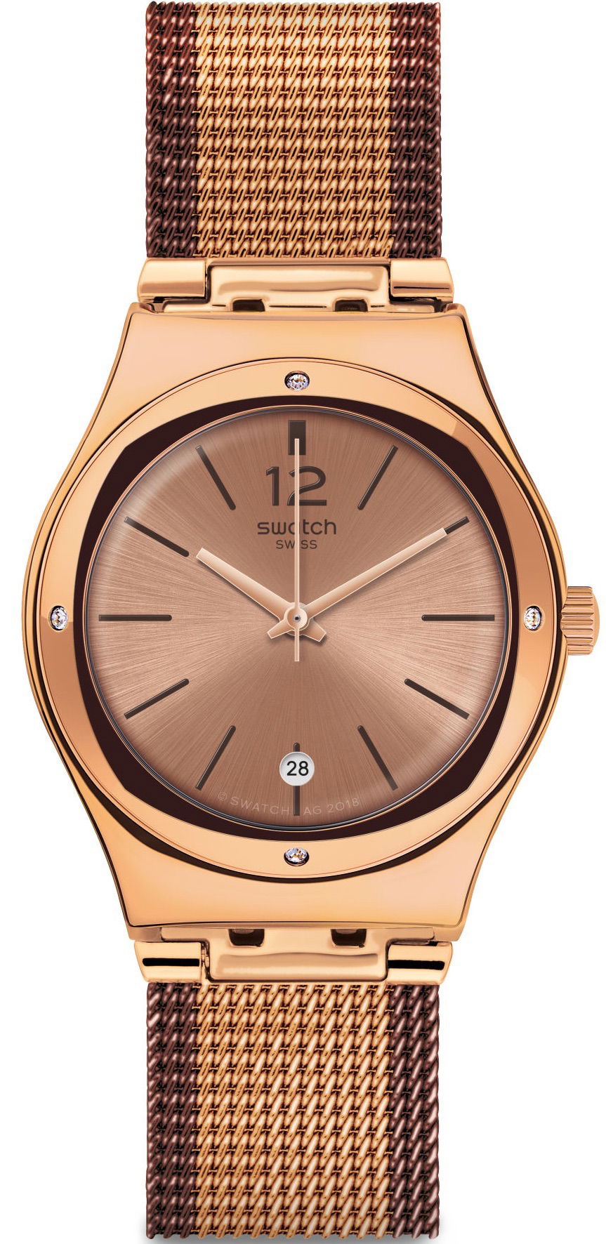 Swatch YLG408M Rose Gold Hasır Bayan Kol Saati 