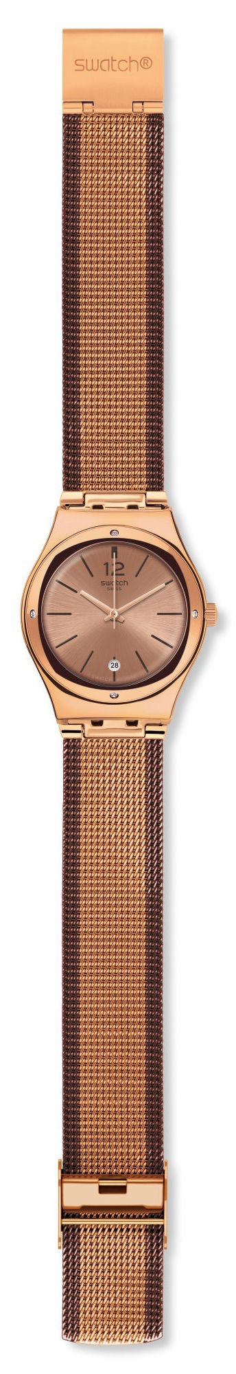 Swatch YLG408M Rose Gold Hasır Bayan Kol Saati 