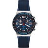 Swatch Irony Blue Grid Kadın Silikon Kayış Mavi Saat YVS454