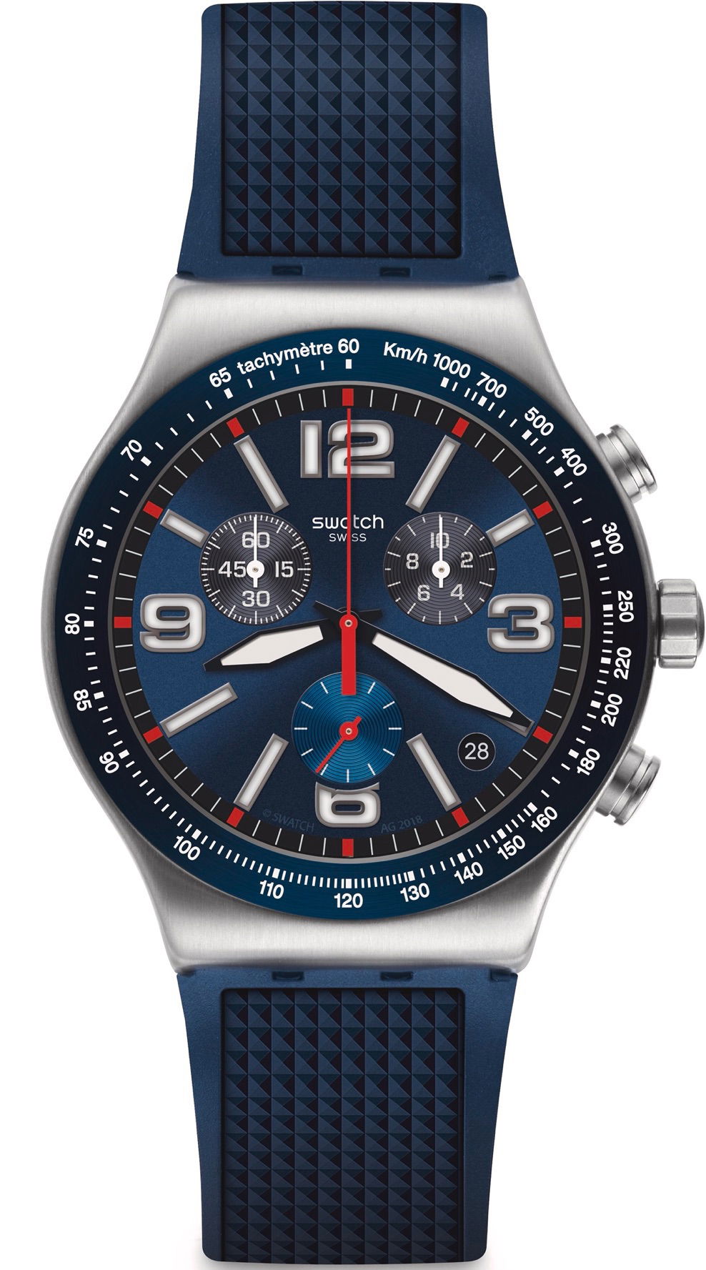 Swatch Irony Blue Grid YVS454 Erkek Quartz Saat