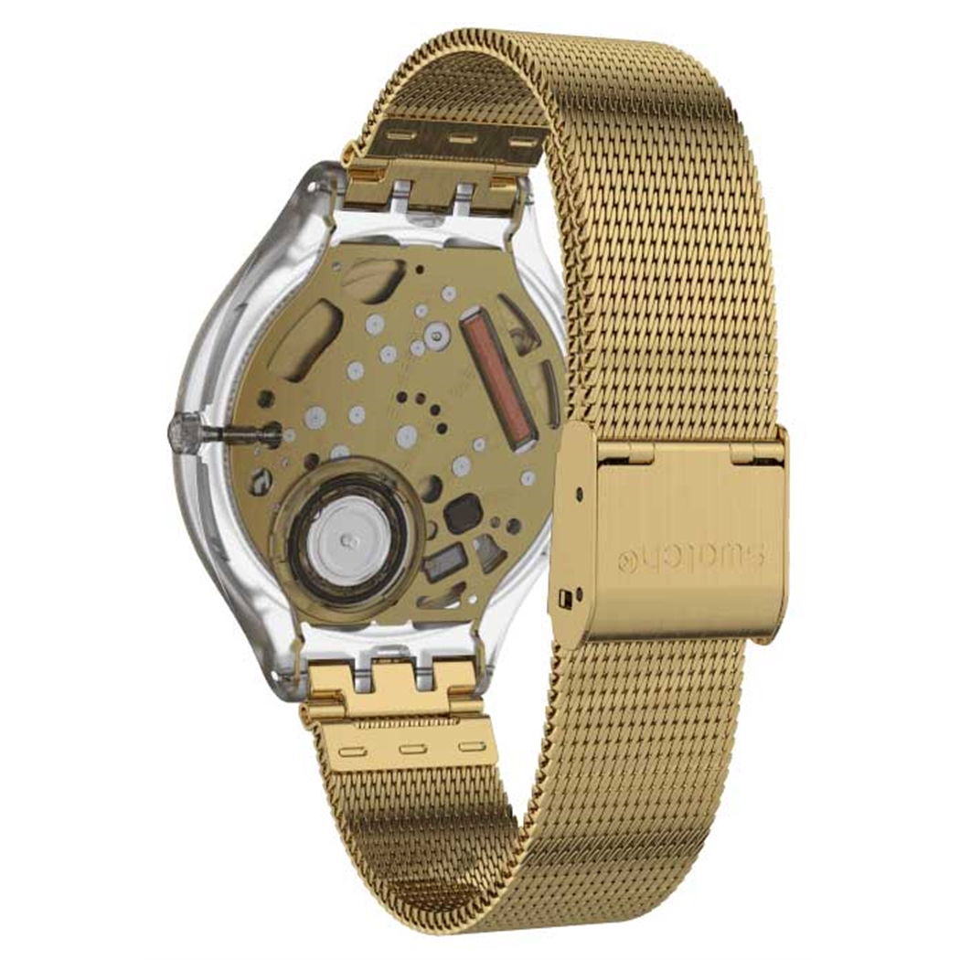 Swatch SVUK101M Altın Rengi Hasır Bayan Saati