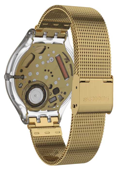 Swatch SVUK101M Altın Rengi Hasır Bayan Saati