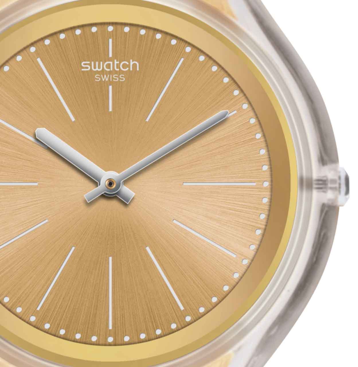 Swatch SVUK101M Altın Rengi Hasır Bayan Saati