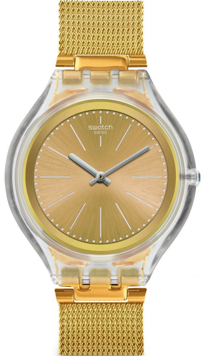 Swatch SVUK101M Altın Rengi Hasır Bayan Saati