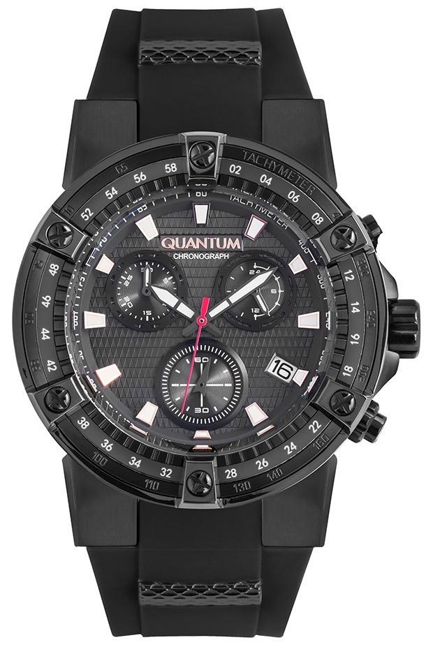 Quantum Siyah Silikon Erkek Saat HNG795.651