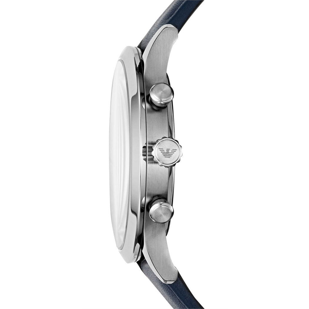 Emporio Armani Lacivert Deri Erkek Saati AR11226