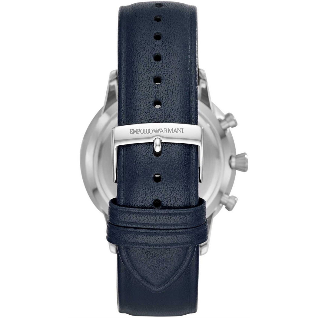 Emporio Armani Lacivert Deri Erkek Saati AR11226