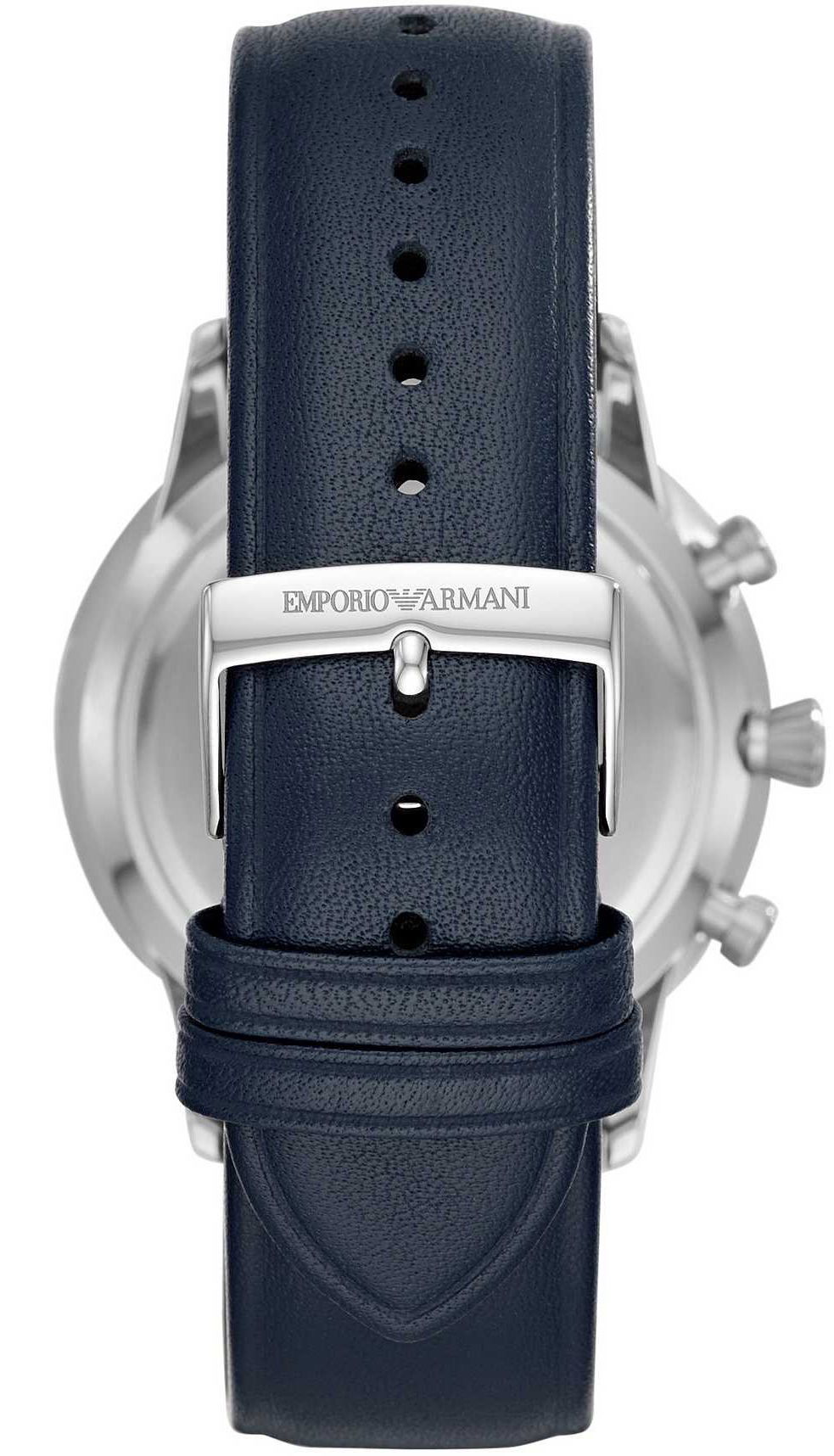 Emporio Armani Lacivert Deri Erkek Saati AR11226