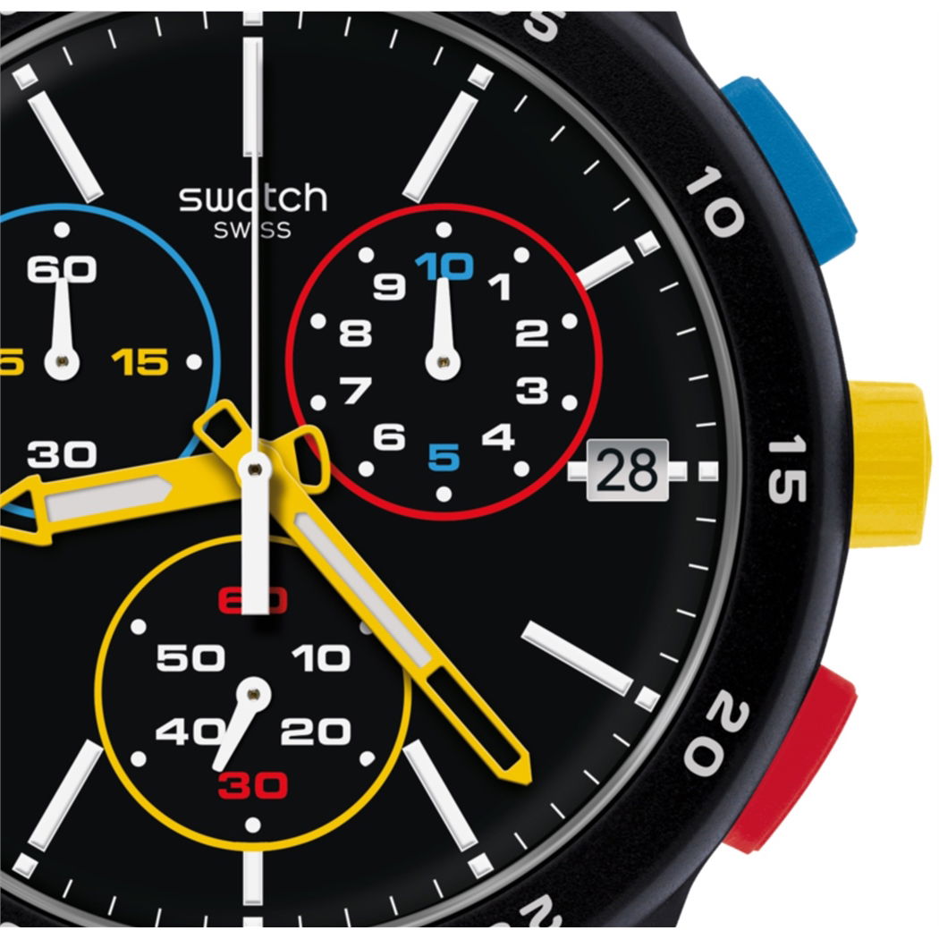 Swatch SUSB416 BLACK-ONE Kronometreli Saat