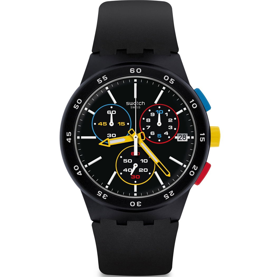 Swatch SUSB416 BLACK-ONE Kronometreli Saat