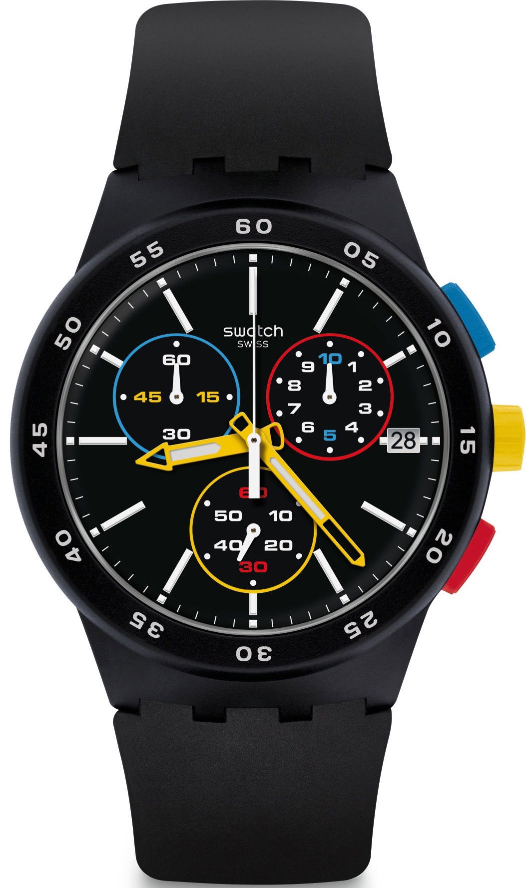 Swatch SUSB416 BLACK-ONE Kronometreli Saat