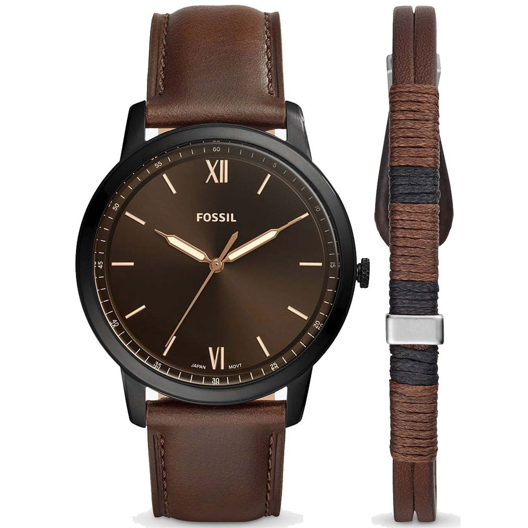 Fossil Deri Bileklik Hediyeli Saat FFS5557SET