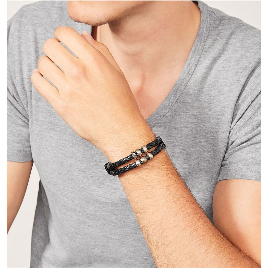Fossil Jf85460-040 Erkek Deri Bileklik
