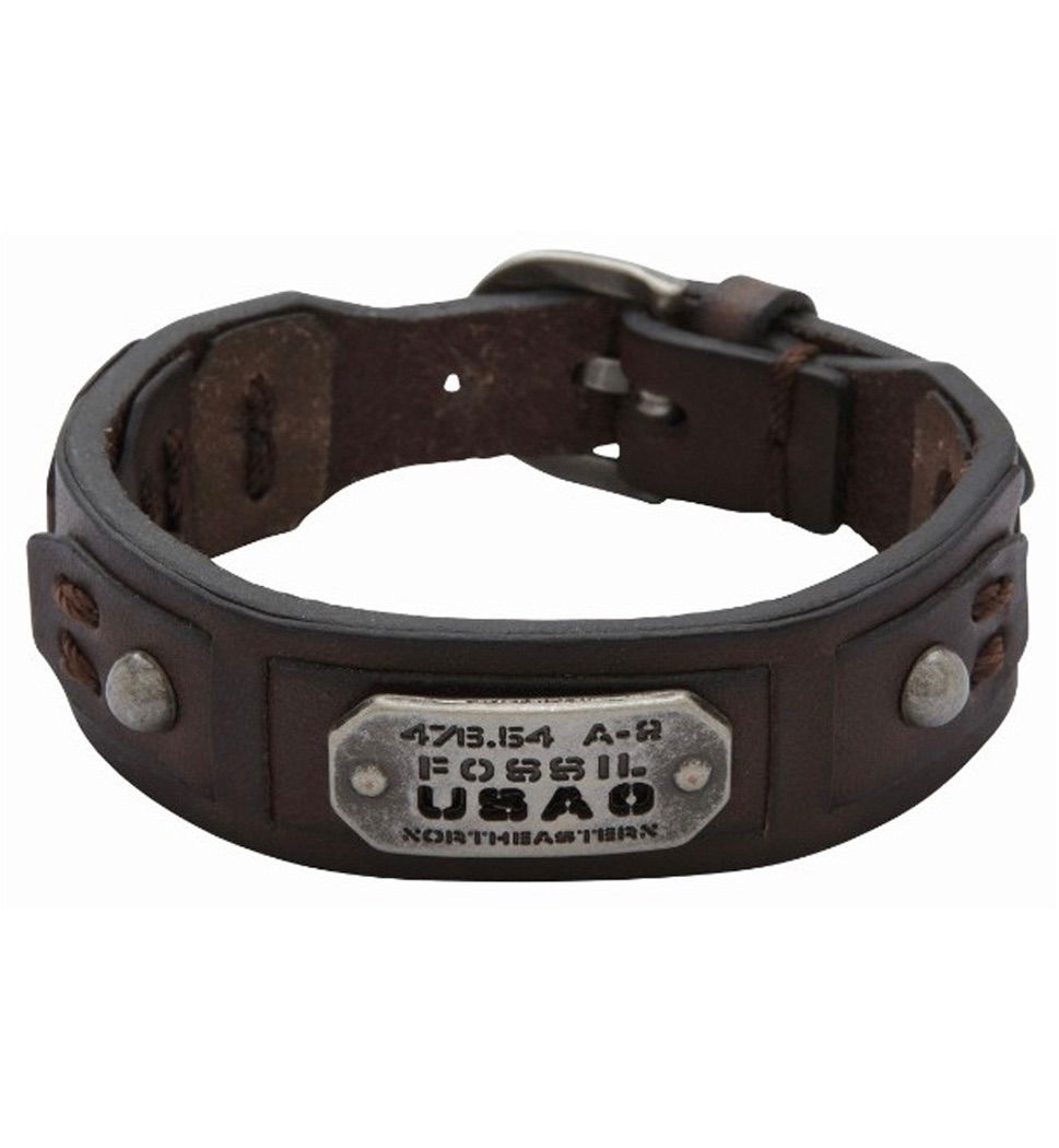 Fossil Jf86562-040 Erkek Deri Bileklik