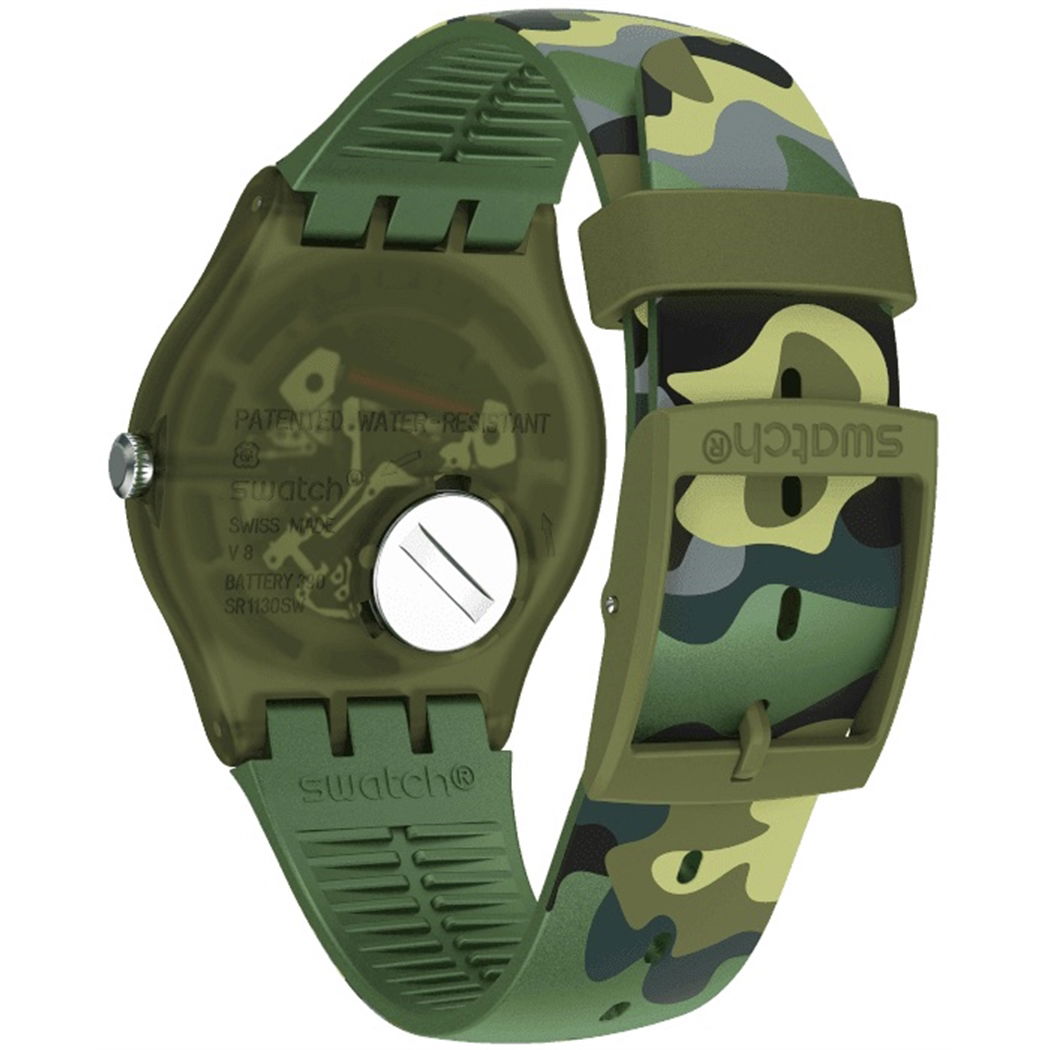 Swatch SUOG114 CAMOUFOREST Kamuflaj Desenli