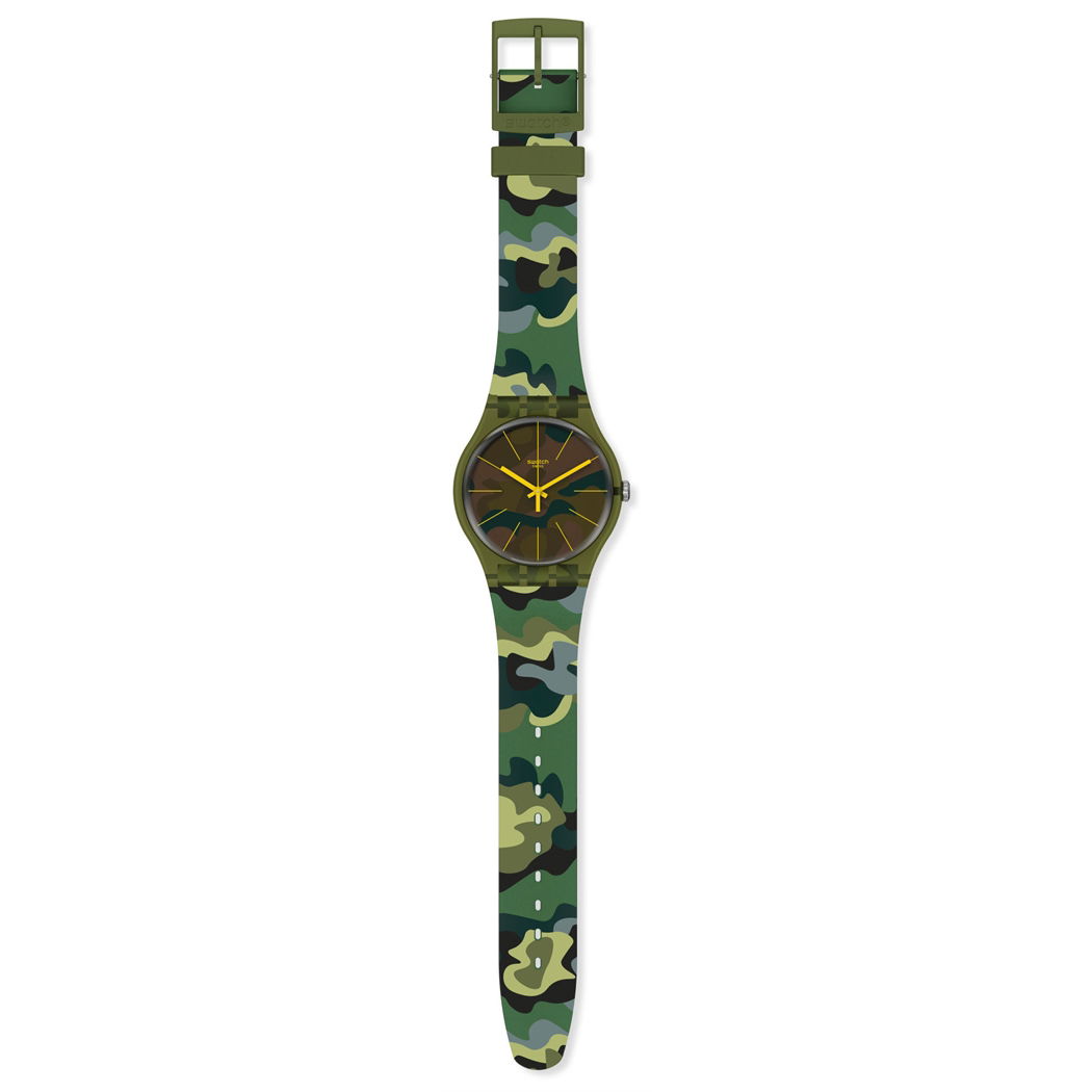 Swatch SUOG114 CAMOUFOREST Kamuflaj Desenli
