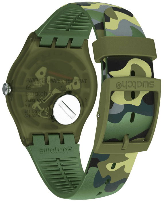 Swatch SUOG114 CAMOUFOREST Kamuflaj Desenli
