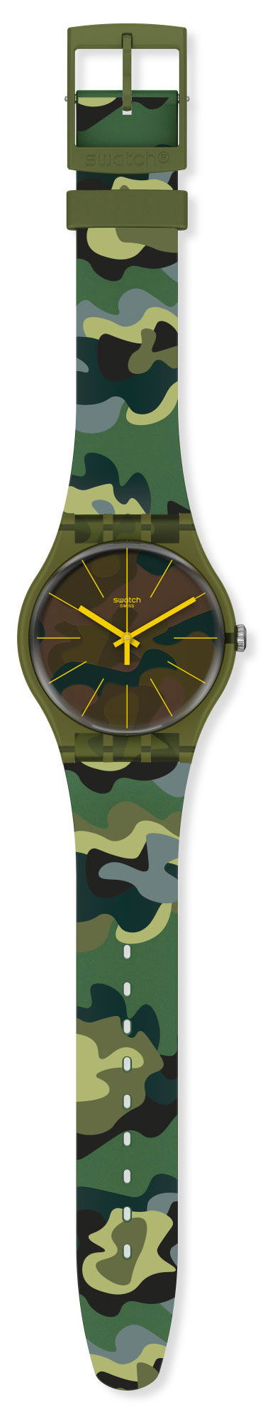 Swatch SUOG114 CAMOUFOREST Kamuflaj Desenli