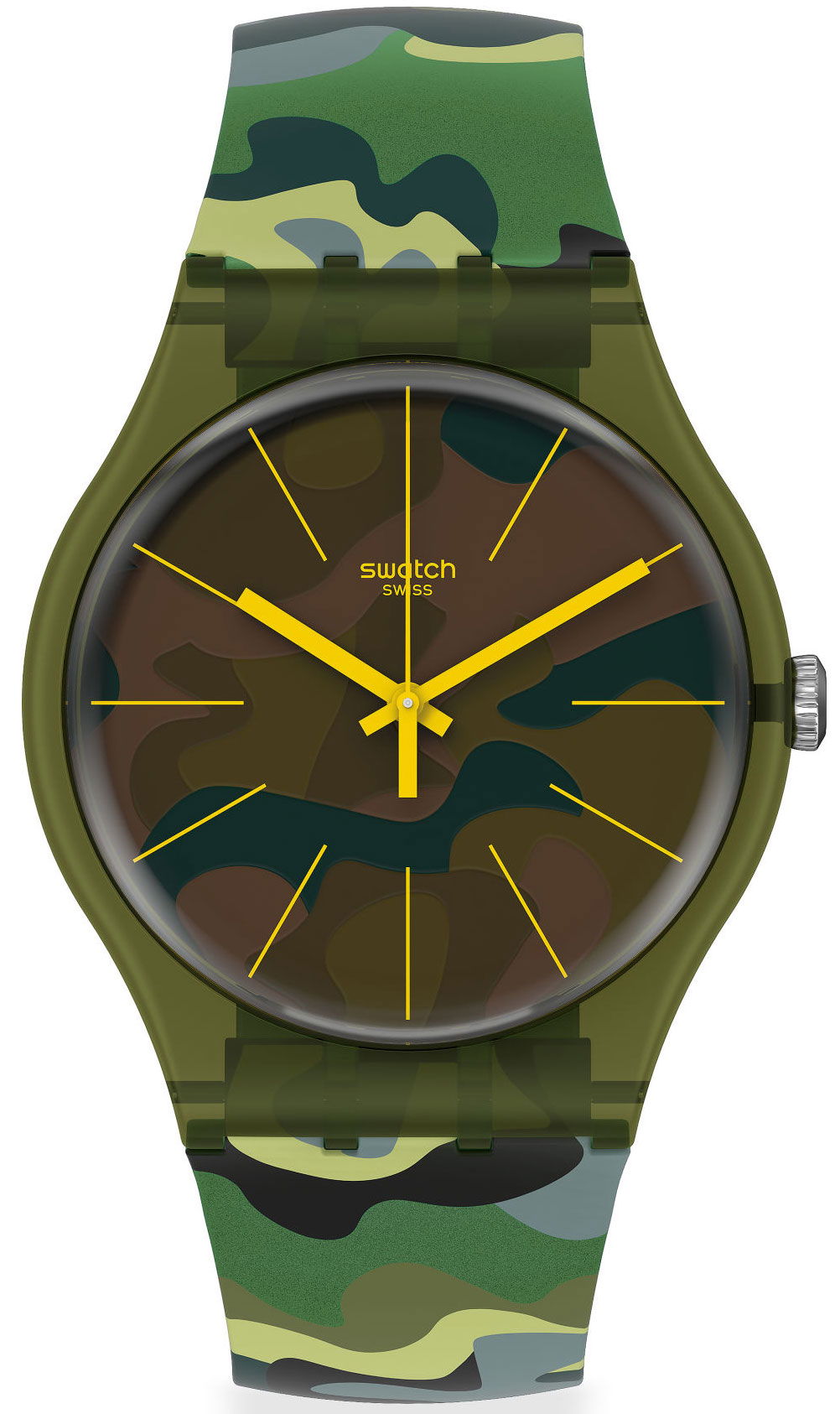 Swatch SUOG114 CAMOUFOREST Kamuflaj Desenli