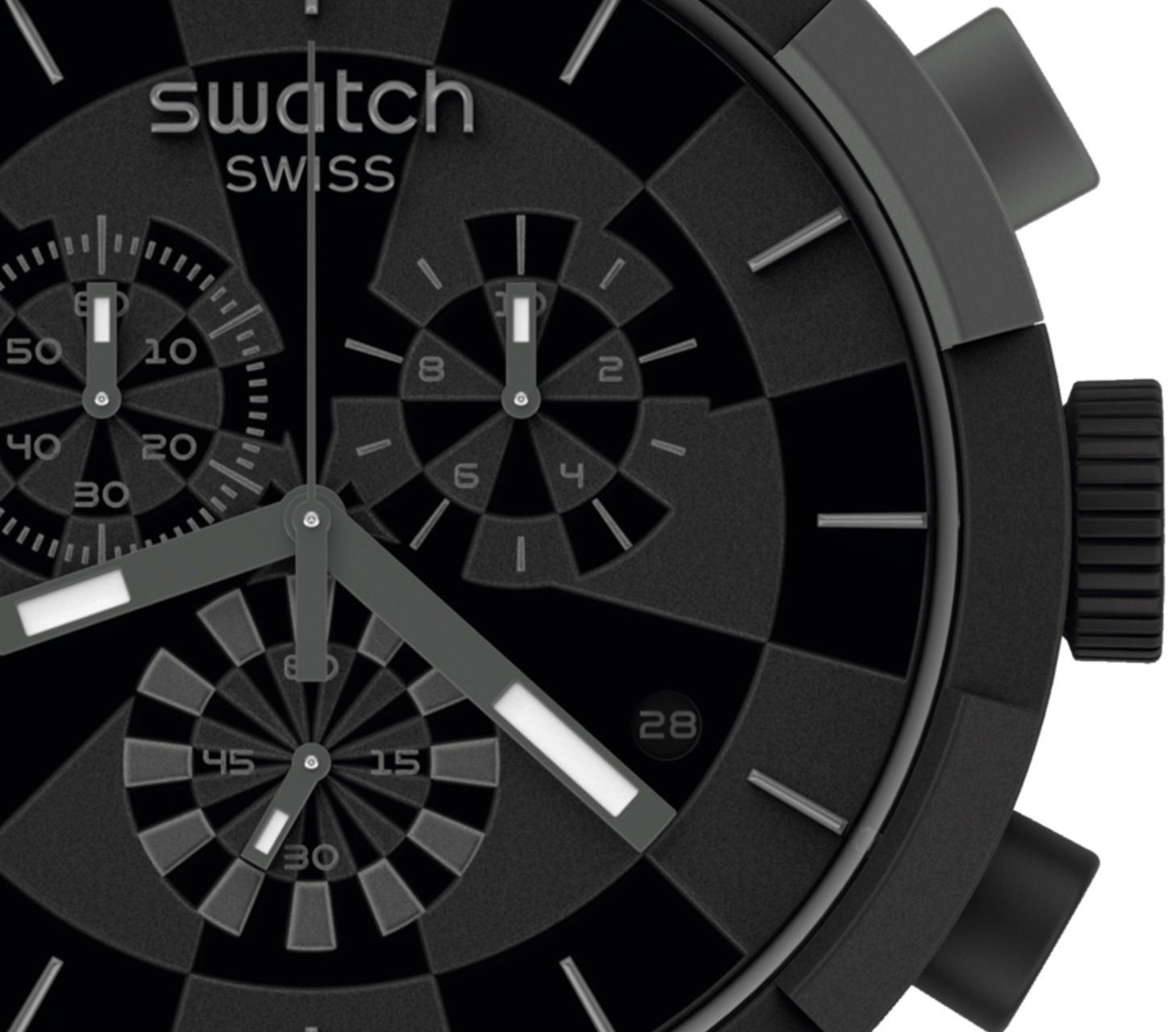 Swatch Sb02b400 Checkpoint Black Erkek Kol Saati