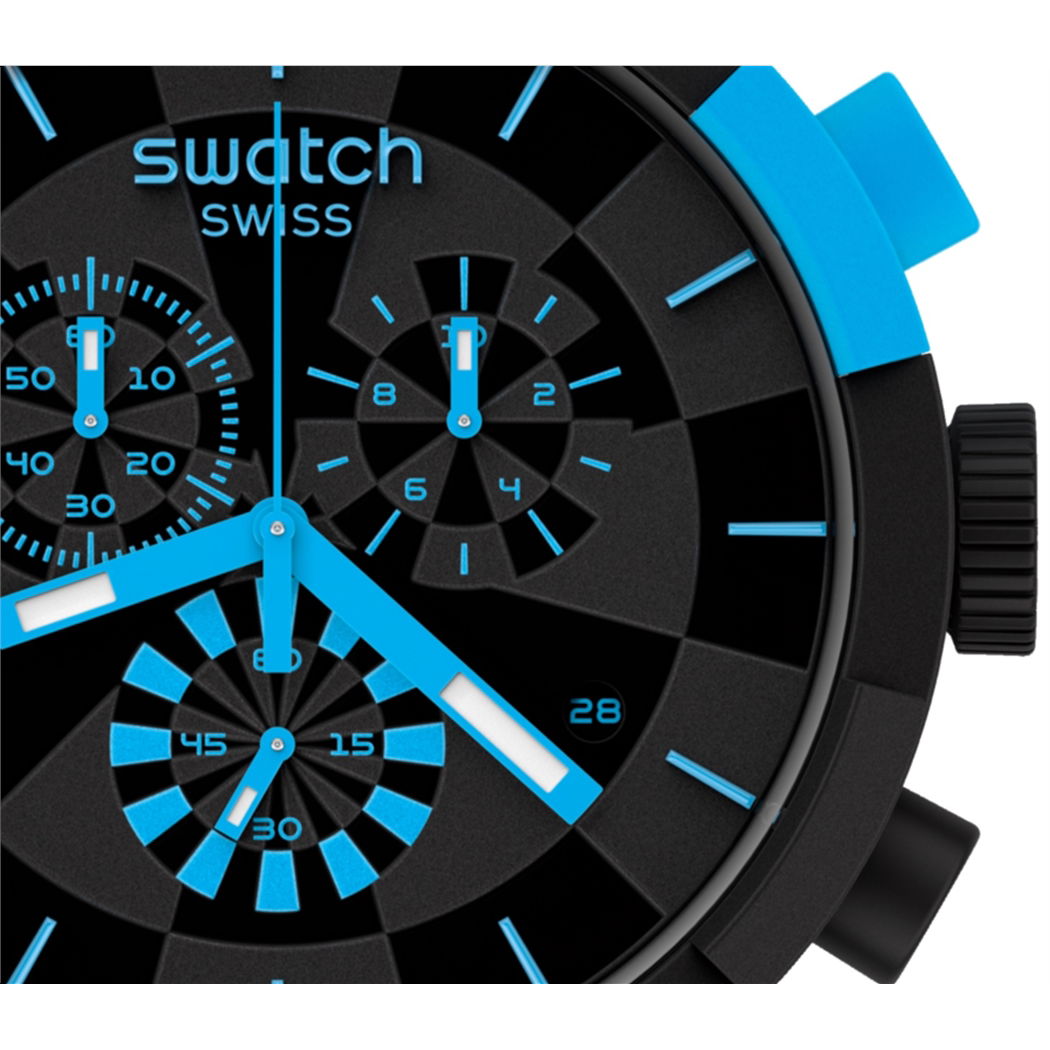 Swatch Sb02b401 CHECKPOINT BLUE Erkek Saati