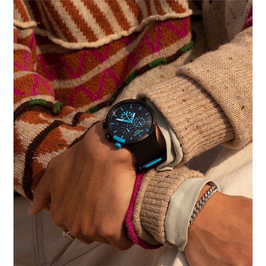 Swatch Sb02b401 CHECKPOINT BLUE Erkek Saati
