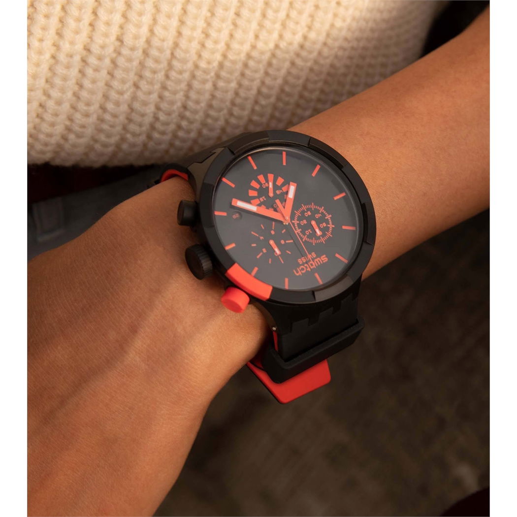 Swatch Sb02b402 CHECKPOINT RED Erkek Kol Saati
