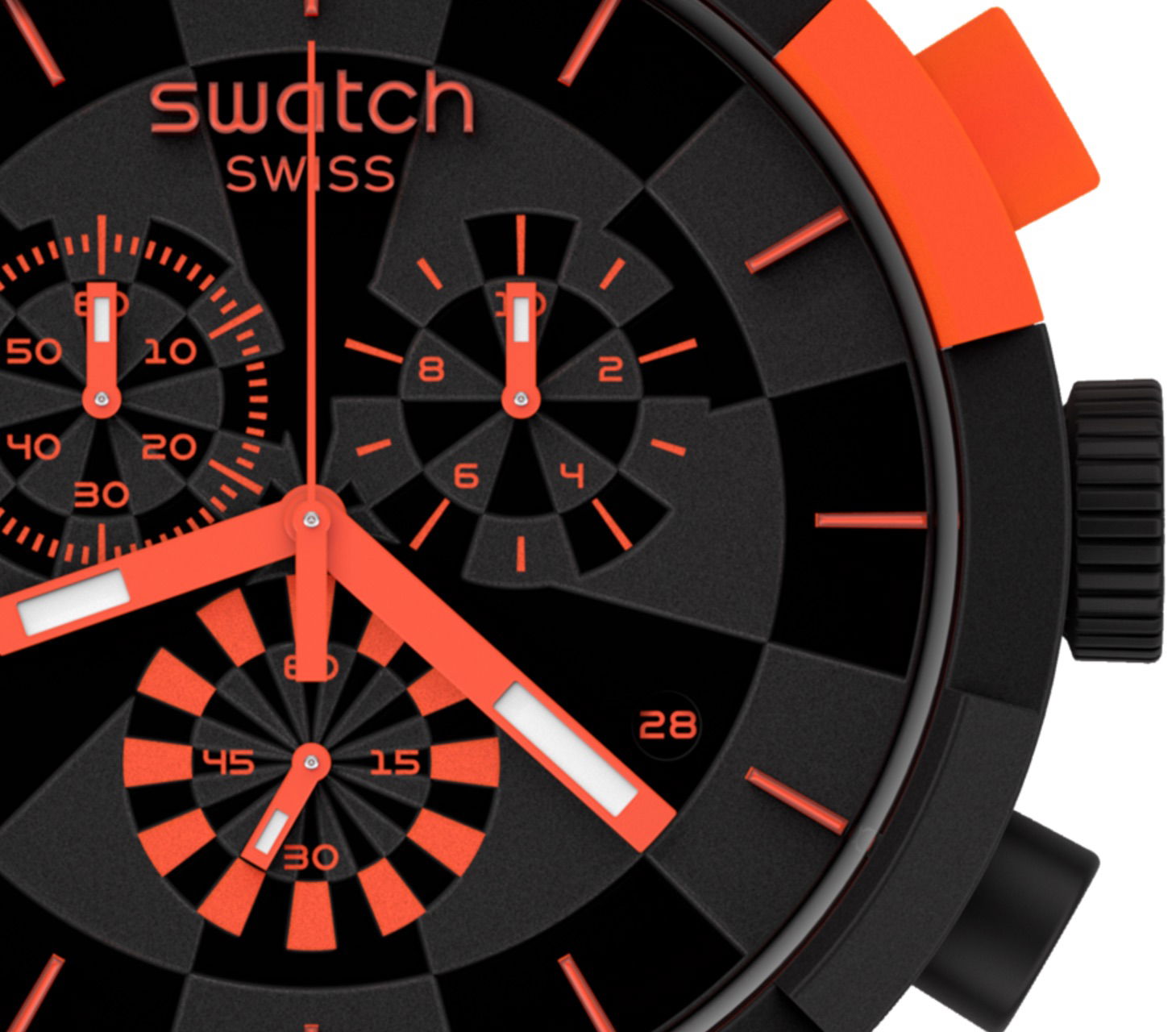 Swatch Sb02b402 Checkpoint Red Erkek Kol Saati