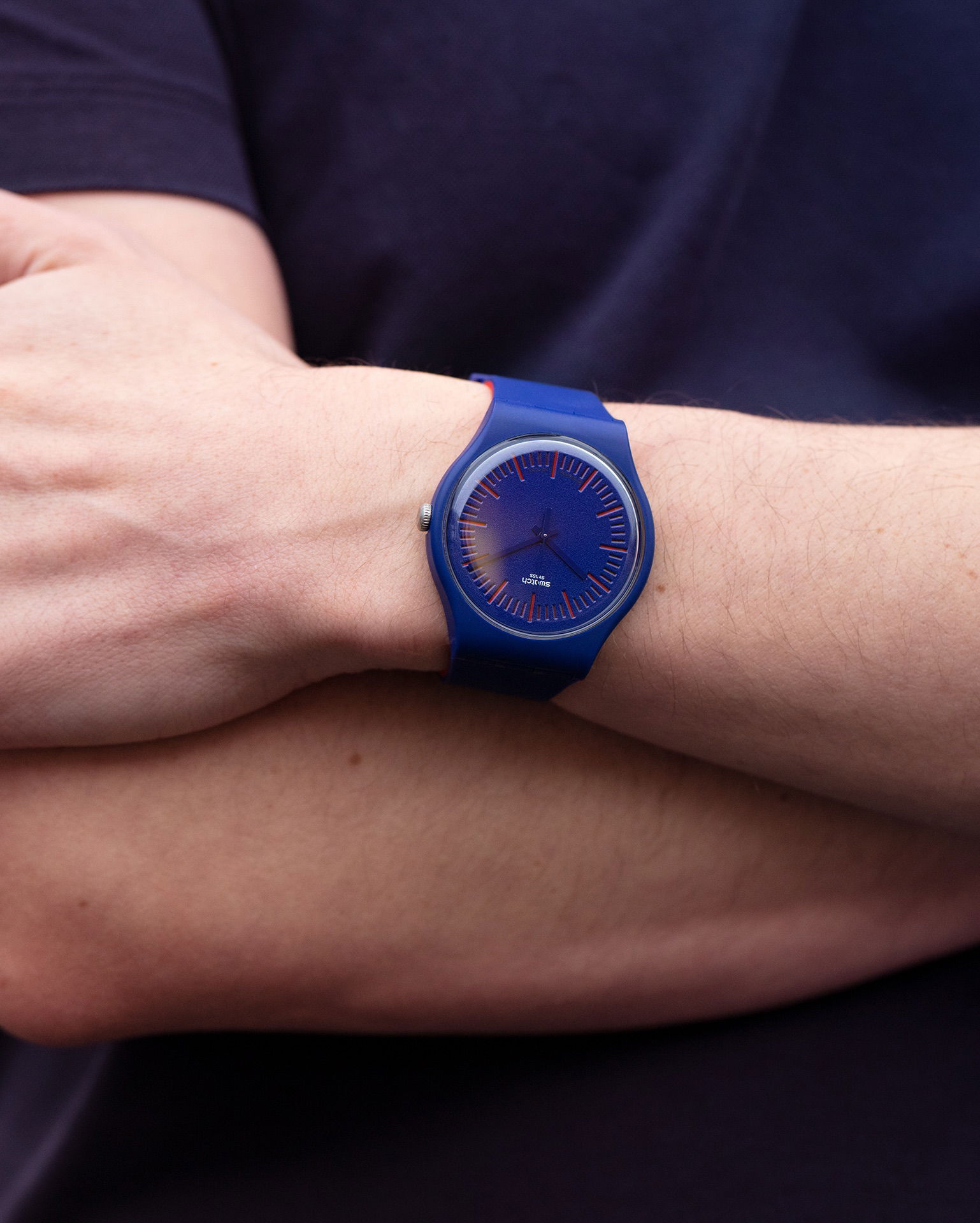 Swatch Suon146 BLUENRED Kol Saati