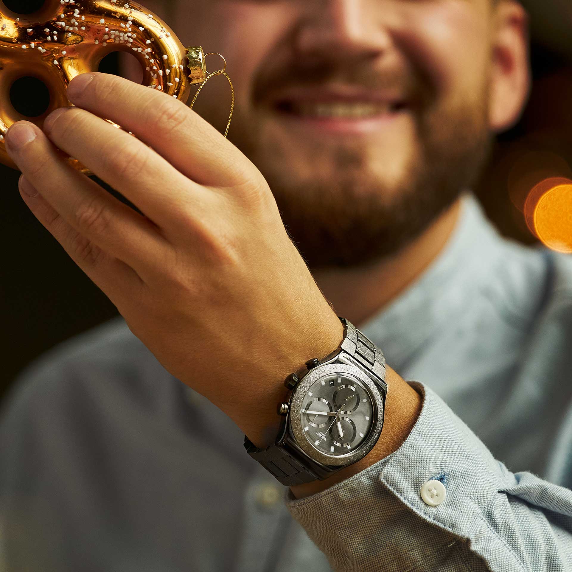 Swatch Yvm405g RONY BLACKSHINY Kol Saati