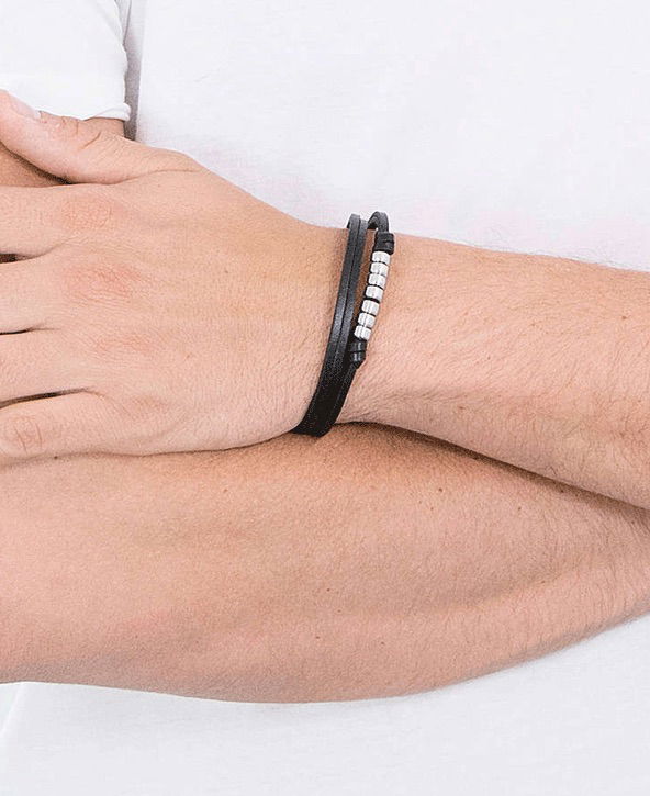 Fossil Jf03001-040 Erkek Deri Bileklik