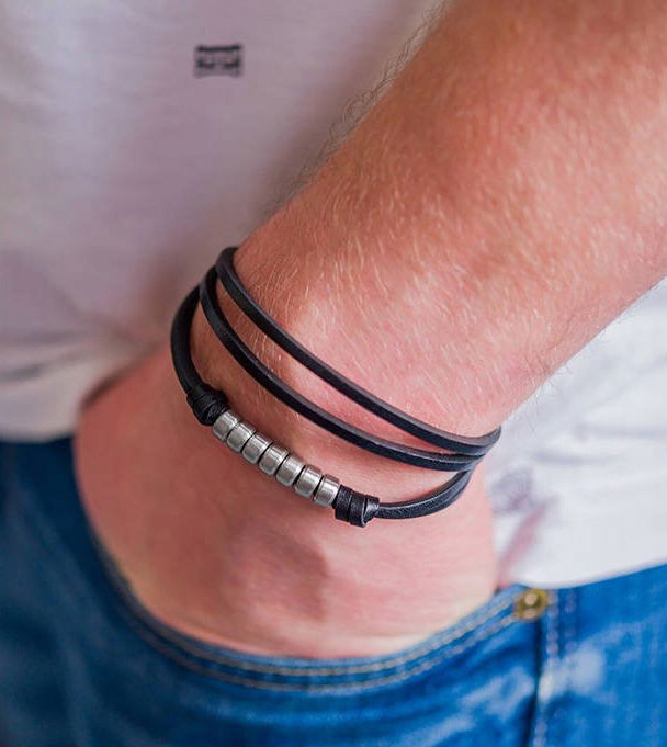 Fossil Jf03001-040 Erkek Deri Bileklik