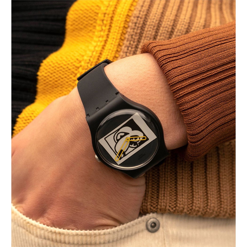 Swatch Suoz337 MICKEY BLANC SUR NOIR