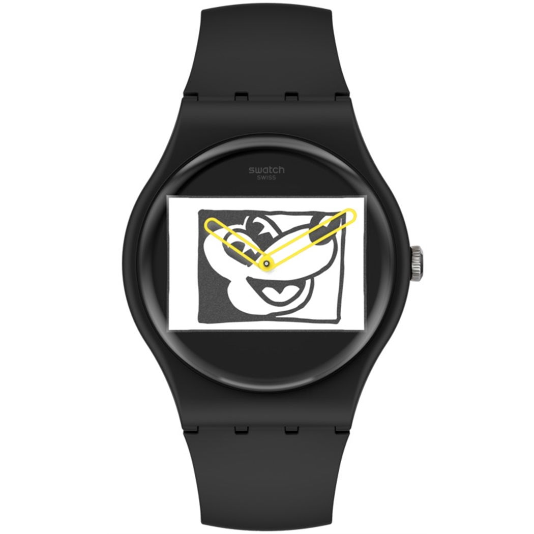 Swatch Suoz337 MICKEY BLANC SUR NOIR