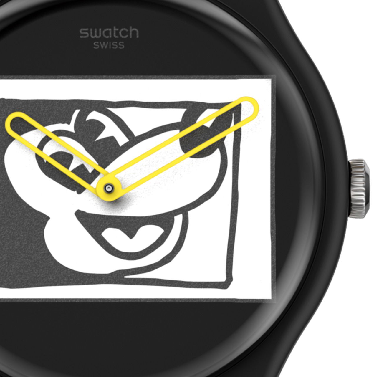 Swatch Suoz337 MICKEY BLANC SUR NOIR