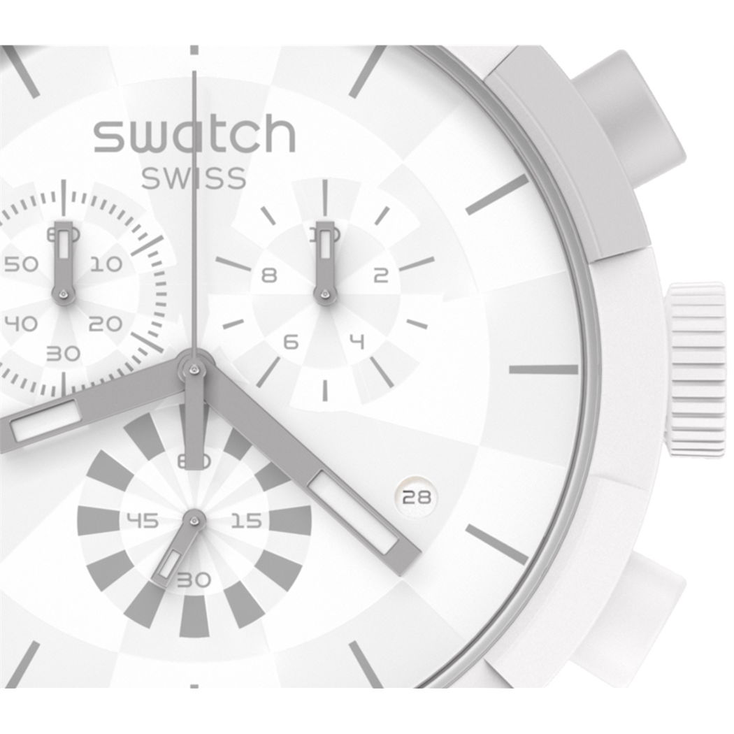 Swatch Sb02w400 CHEQUERED WHITE Kol Saati
