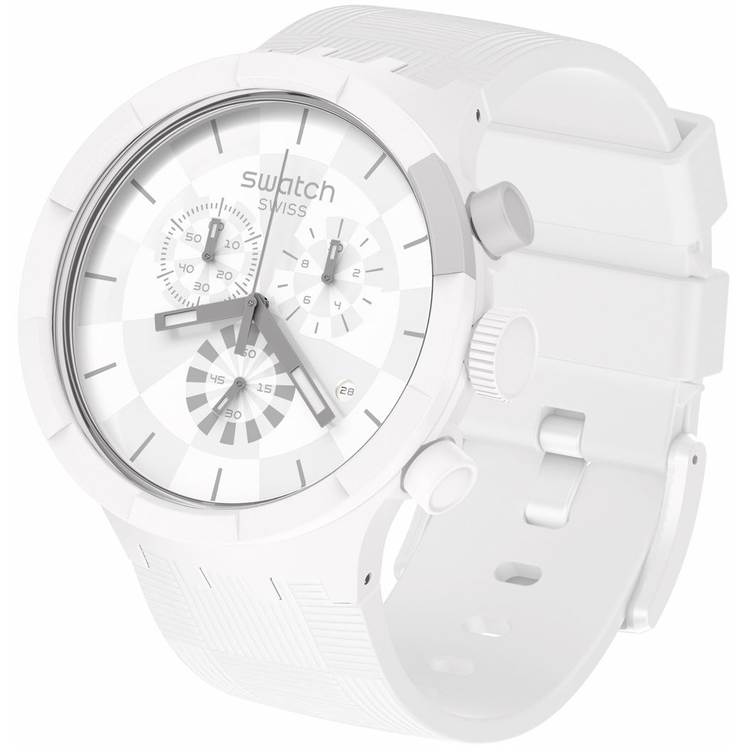 Swatch Sb02w400 CHEQUERED WHITE Kol Saati