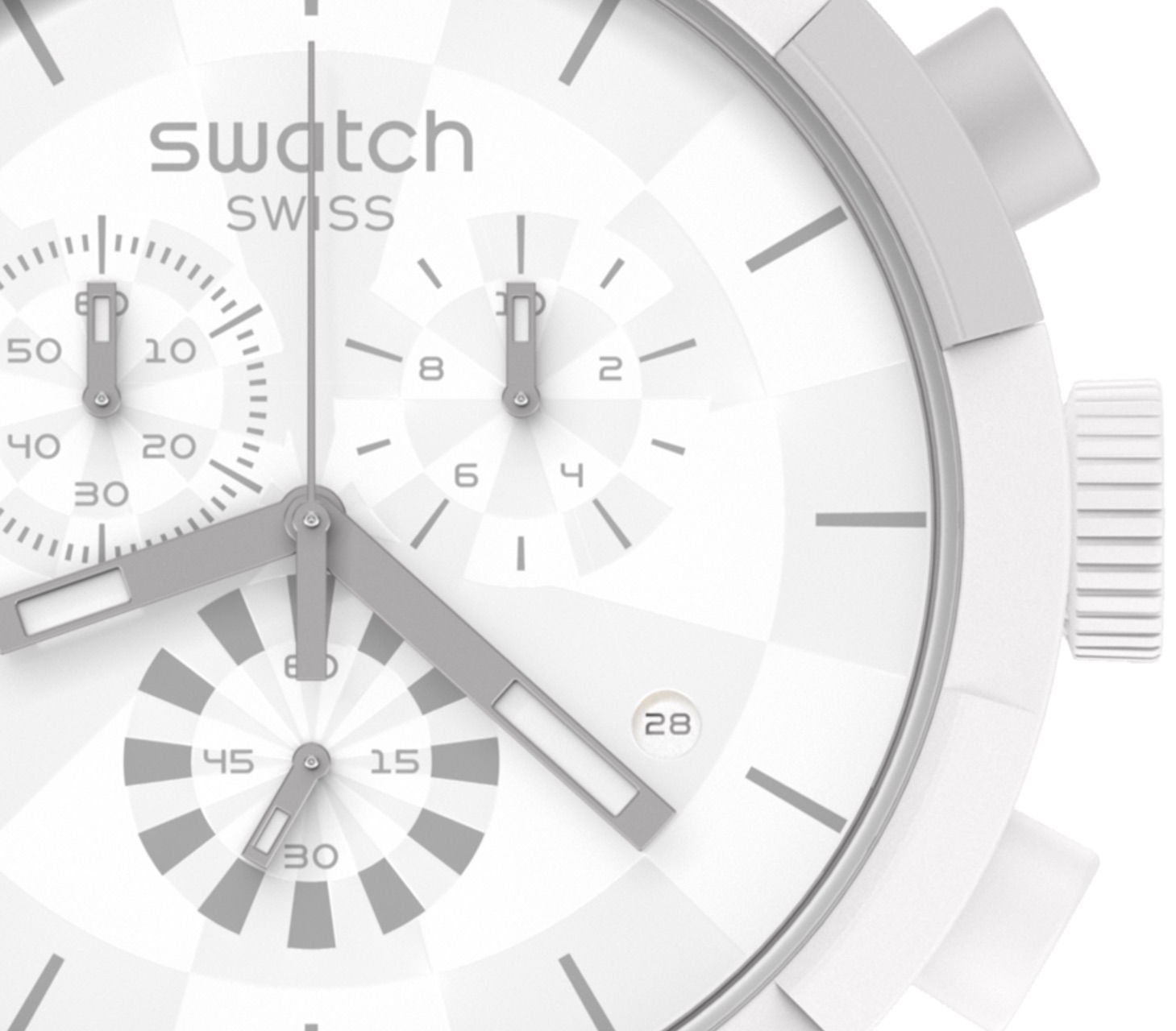 Swatch Sb02w400 CHEQUERED WHITE Kol Saati