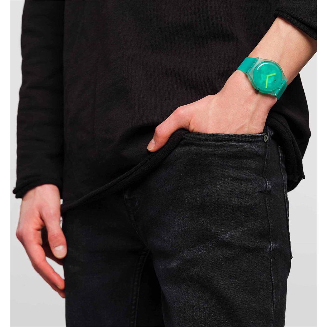 Swatch Suog119 NATURE BLUR Kol Saati