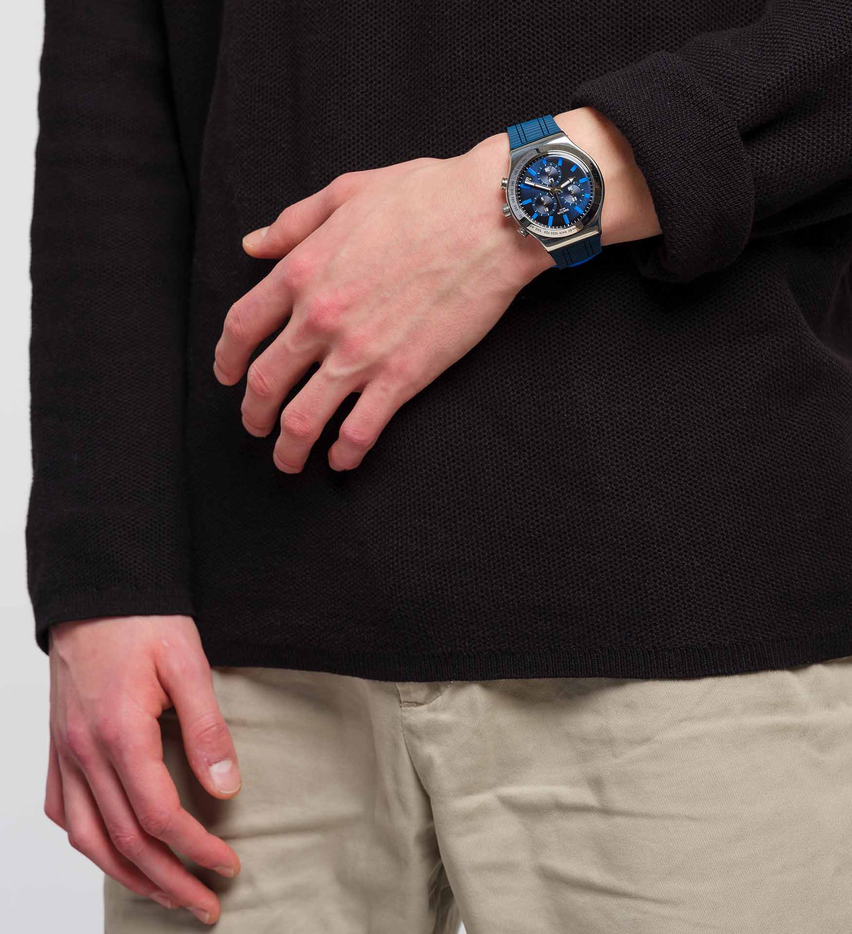 Swatch Yvs478 Electric Blue Kol Saati