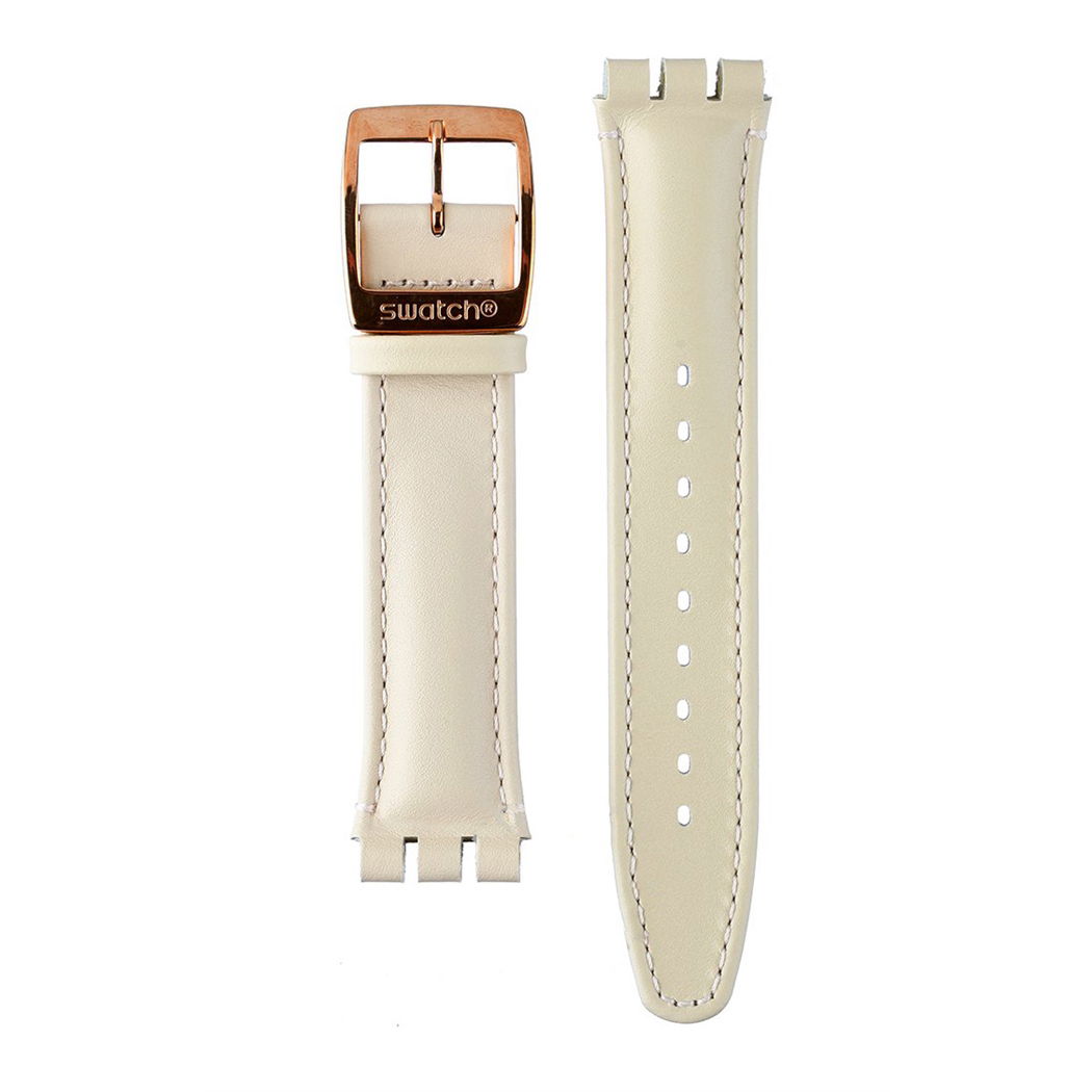 Swatch Krem Deri Kayış Aycg416